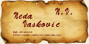 Neda Vasković vizit kartica
